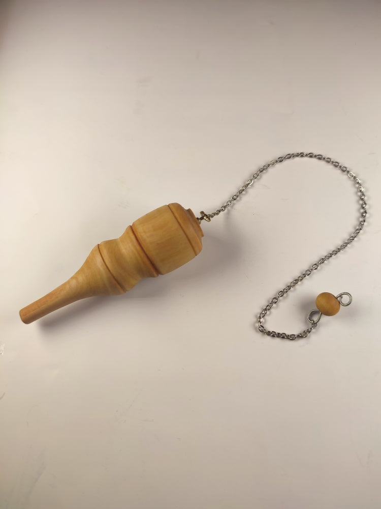 Pendule divinatoire en bois d'olivier